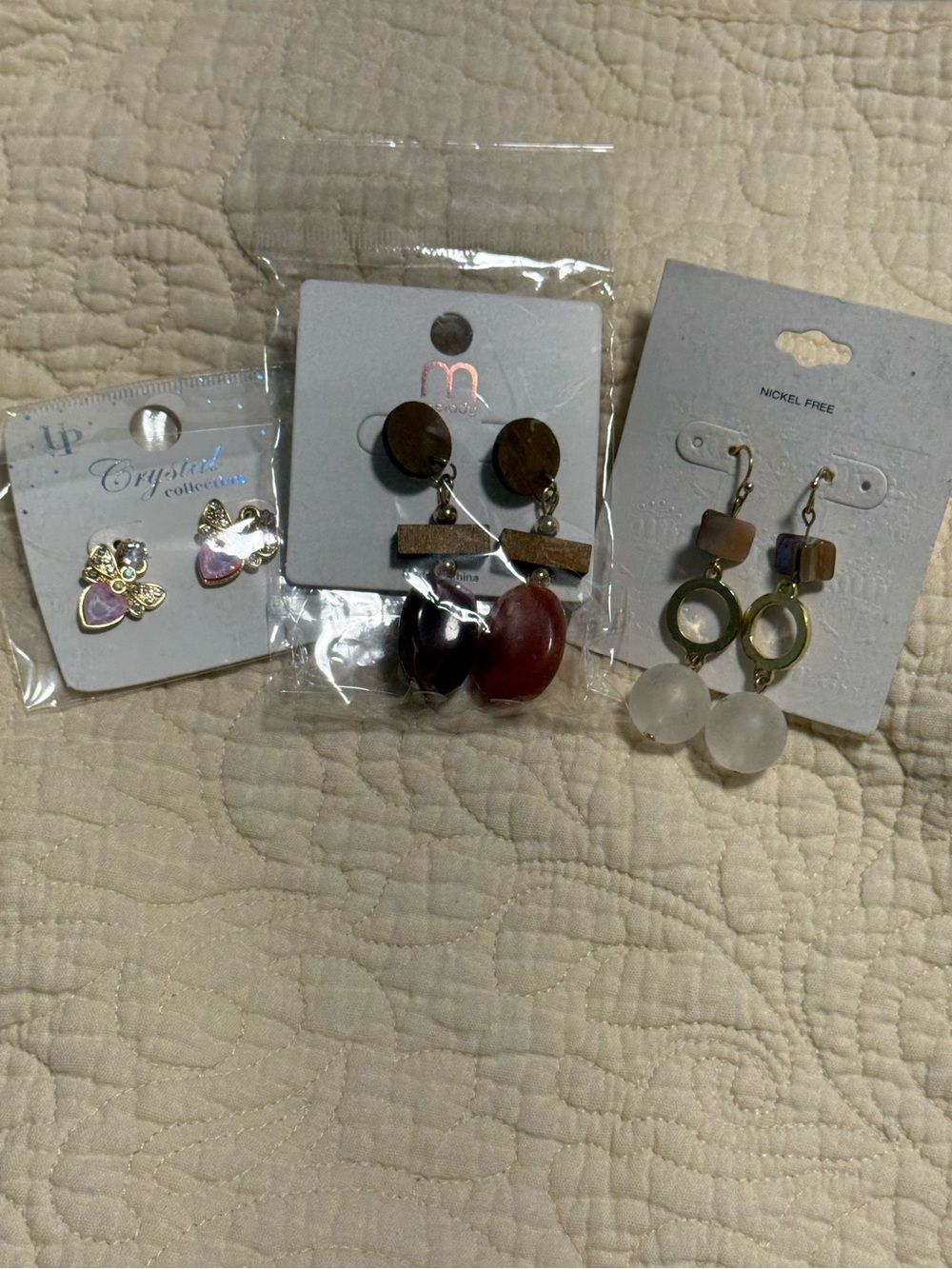 Assorted Women's Drop and Stud Earrings - Mixed Colors